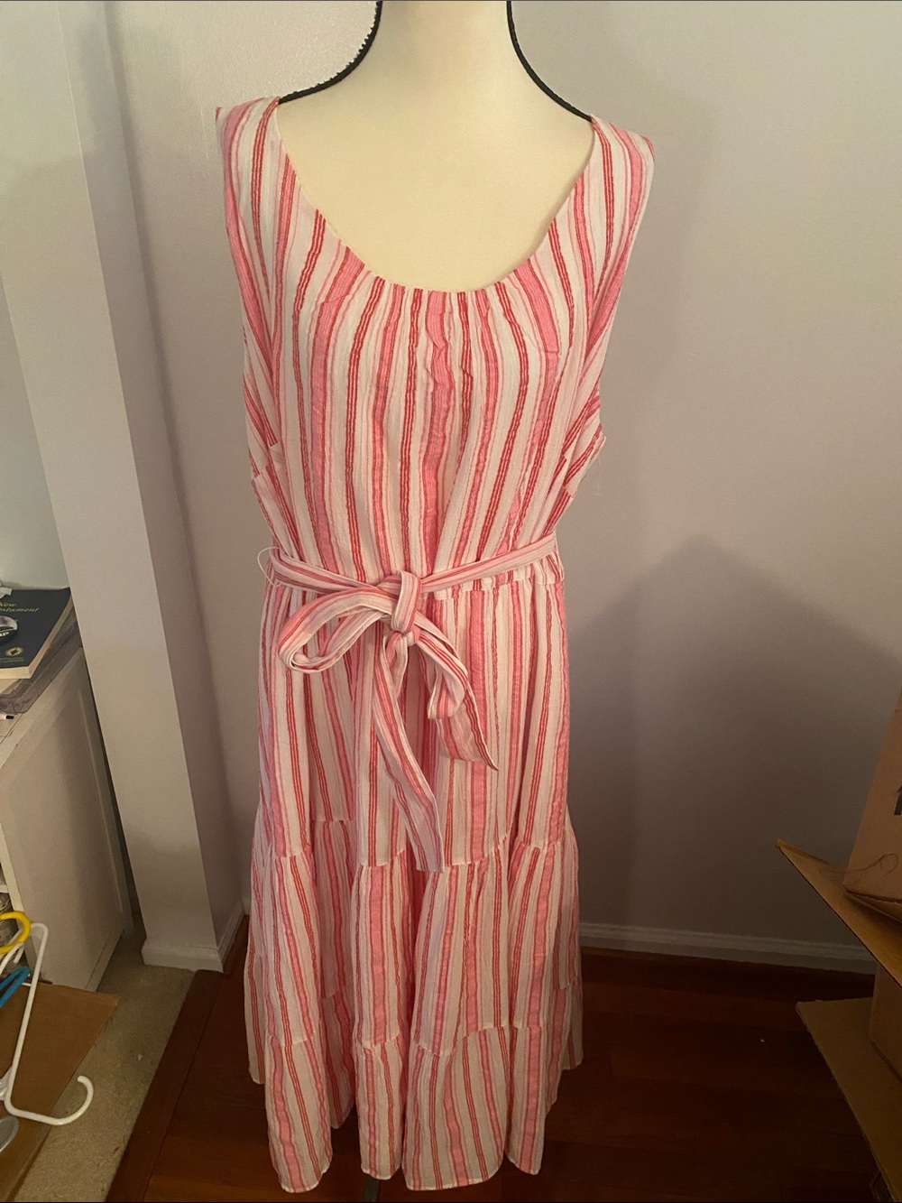 Talbots 100% cotton lined maxi dress 16W